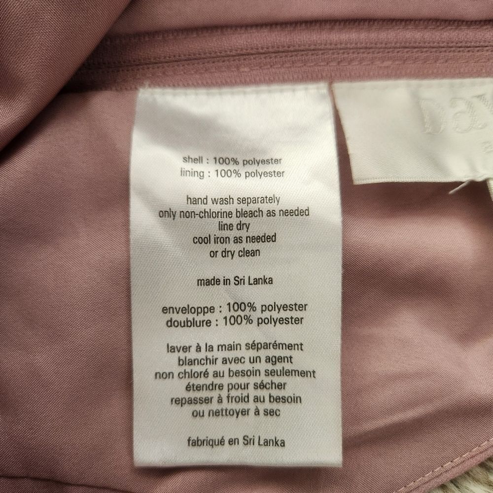 David's Bridal High Neck Chiffon Dress with‎ Cascade in Quartz Pink Size 18 - Picture 8 of 15